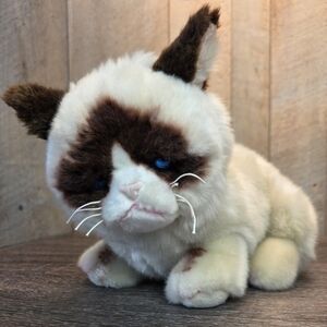 Gund Grumpy Cat Cream Brown Laying Kitten Gato Plush Soft Toy 12" 4048613